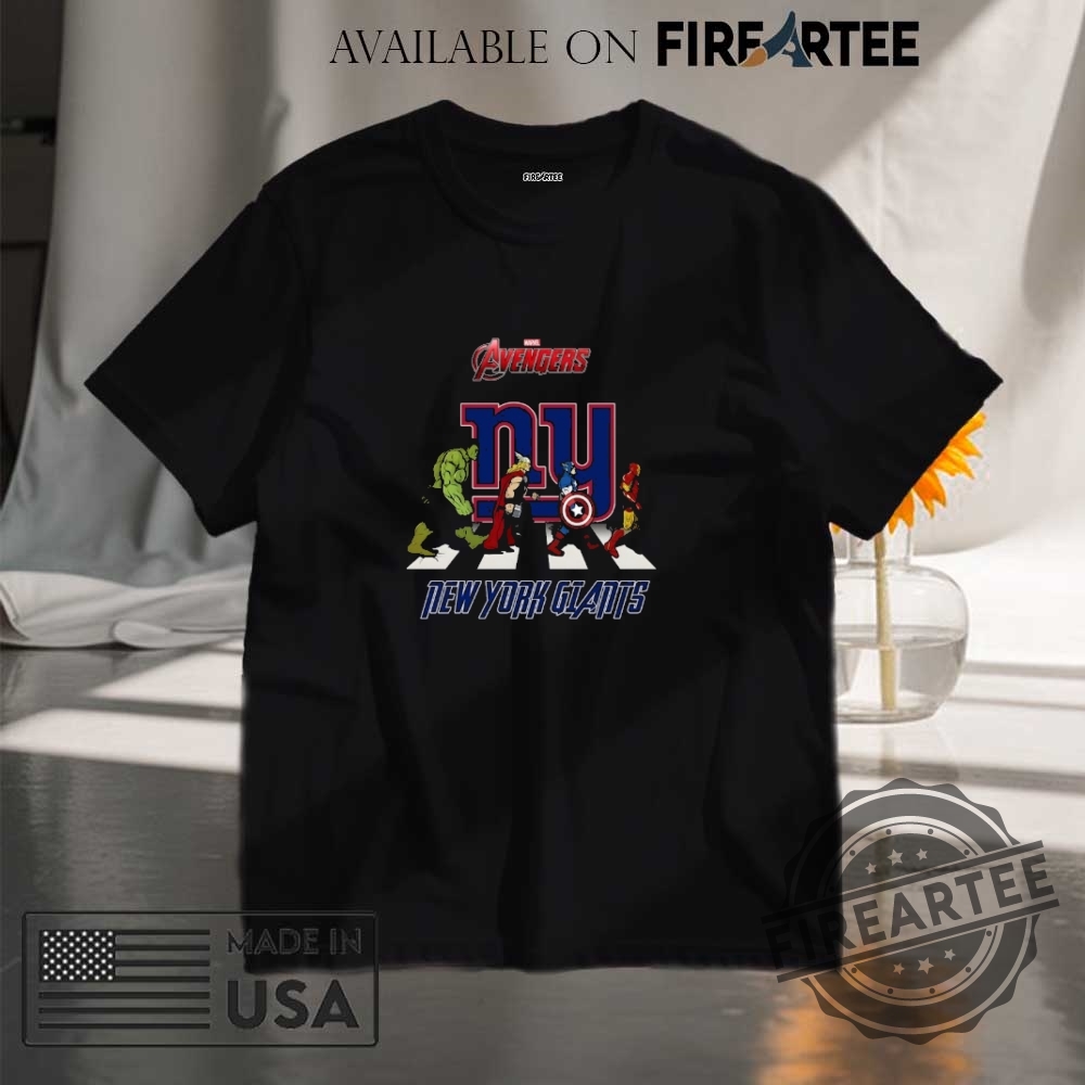Nfl New York Giants Marvel Avengers Abbey Road Shirt
