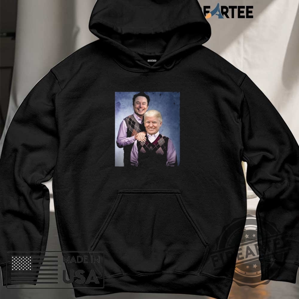 Elon Musk Donald Trump Step Brothers Portrait Tshirt 6 Elon Musk & Donald Trump Step Brothers Portrait T-Shirt