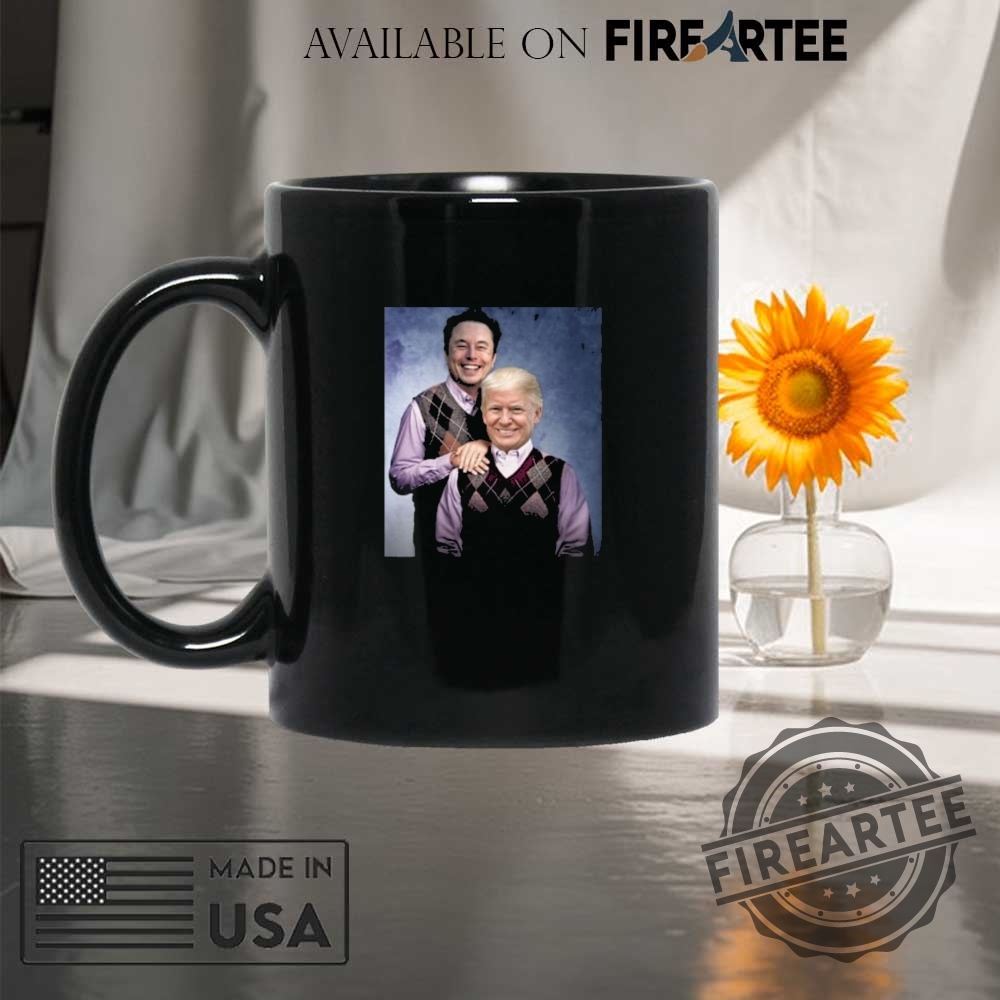 Elon Musk Donald Trump Step Brothers Portrait Tshirt 8 Elon Musk & Donald Trump Step Brothers Portrait T-Shirt