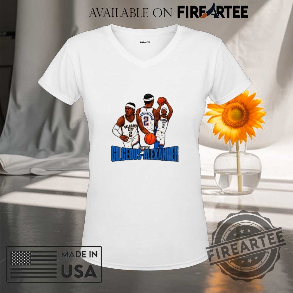 Shai Gilgeousalexander 2 Oklahoma City Thunder Nba Basketball Cartoon Graphic Shirt 9 Shai Gilgeous-Alexander #2 Oklahoma City Thunder NBA Basketball cartoon graphic shirt