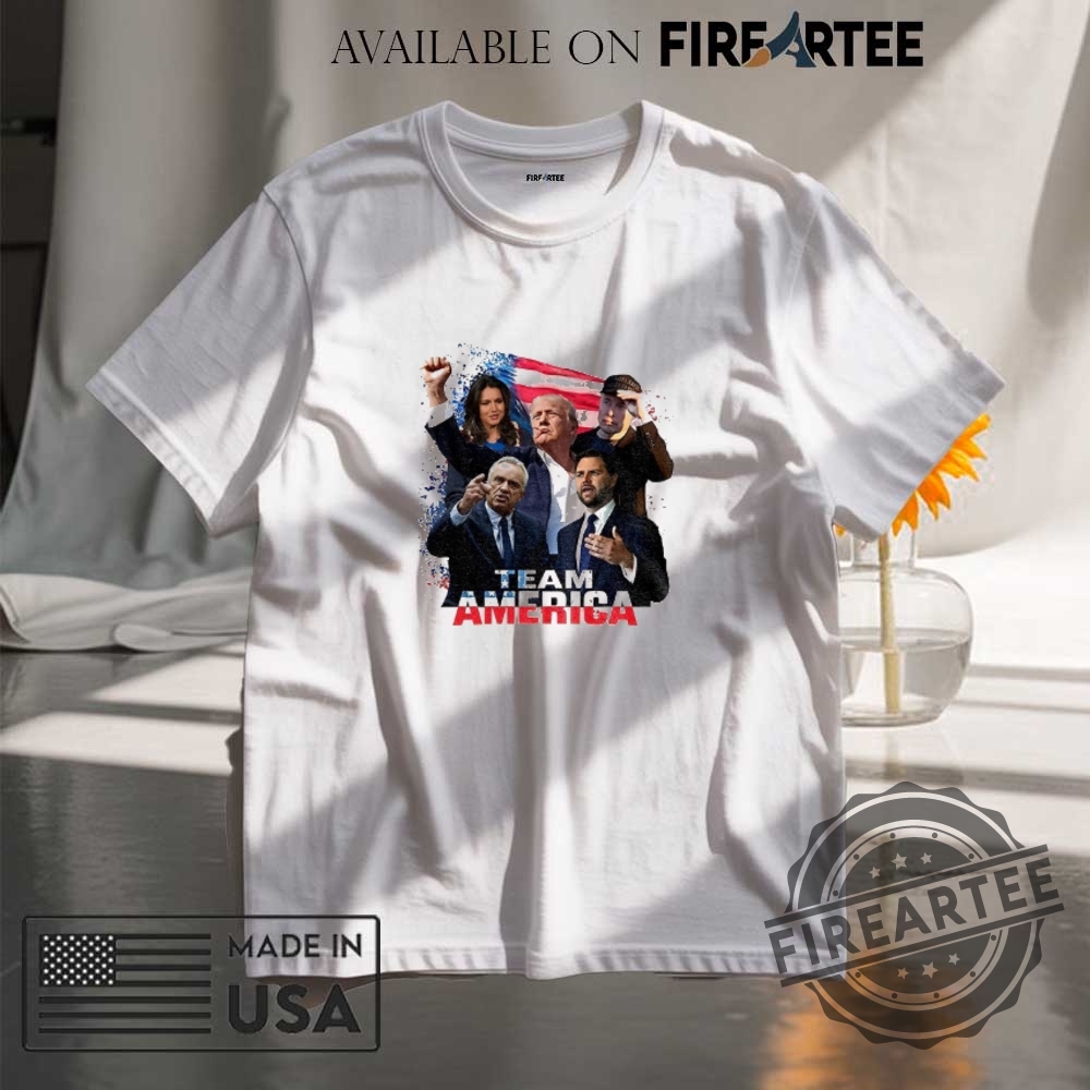 Team America Trump Vance Musk Kennedy Gabbard Republican American Flag Shirt