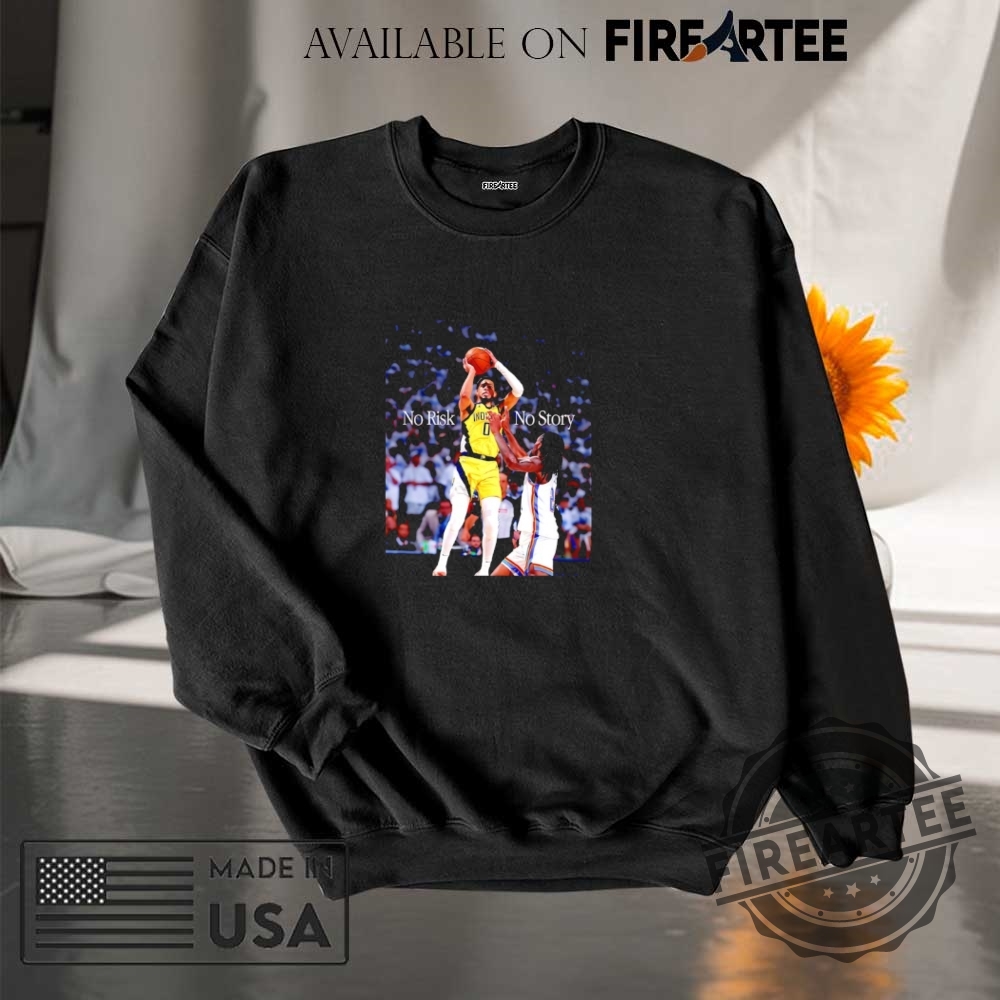 Tyrese Haliburtonno Risk No Story Shirt 7 Tyrese Haliburtonno risk no story shirt