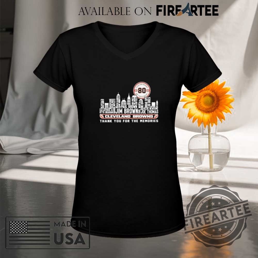 Cleveland Browns 80Th Anniversary Thank You For The Memories Shirt 9 Cleveland Browns 80th Anniversary Thank You For The Memories Shirt