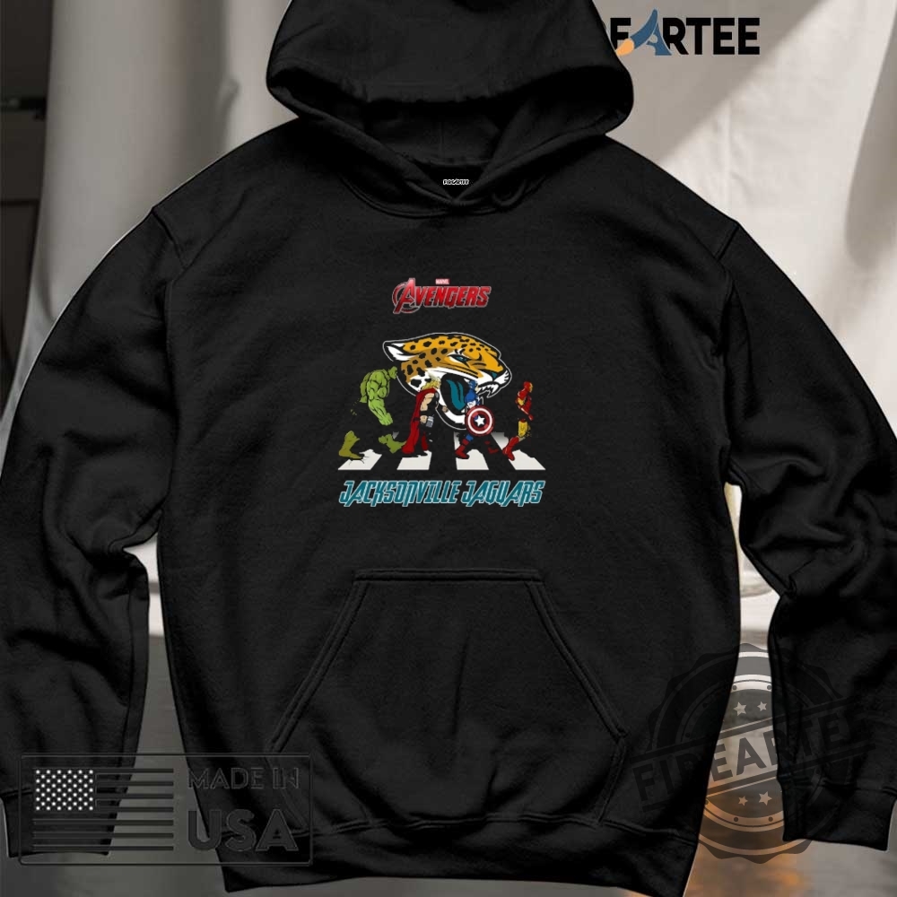 Nfl Jacksonville Jaguars Marvel Avengers Abbey Road Shirt 6 NFL Jacksonville Jaguars Marvel Avengers abbey road shirt
