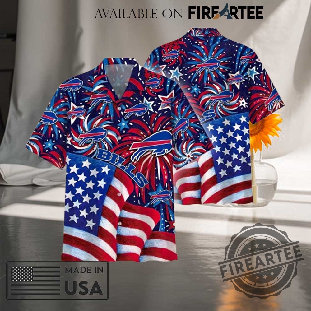 "Top NFL Hawaiian Shirts for 4th of July Independence Day" 9 Nfl Buffalo Bills America 4Th Of July Independence Day Hawaiian Shirt
