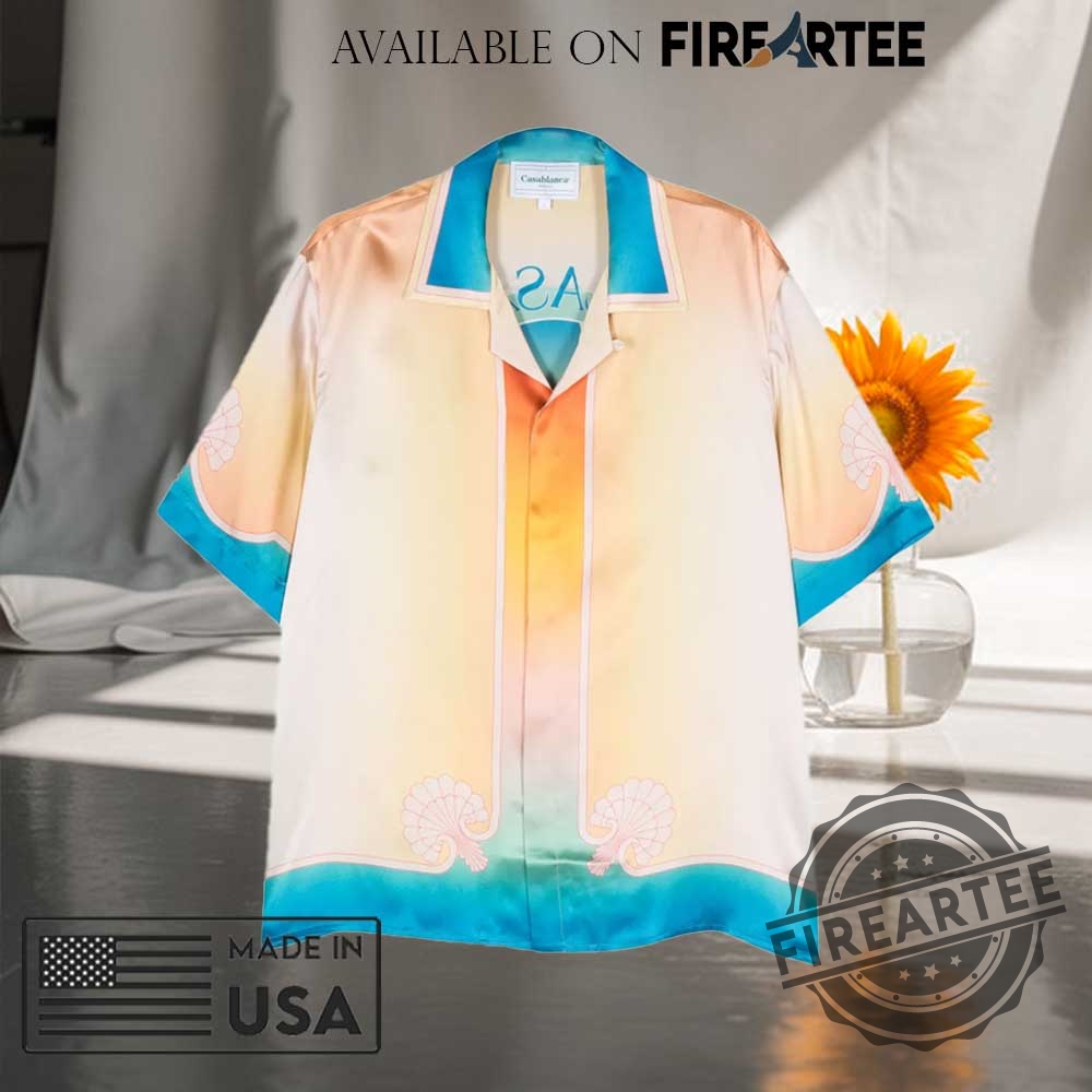 Casablanca Larch Colore Silk Hawaiian Shirt 4 Casablanca Larch Colore Silk Hawaiian Shirt fireartee 2