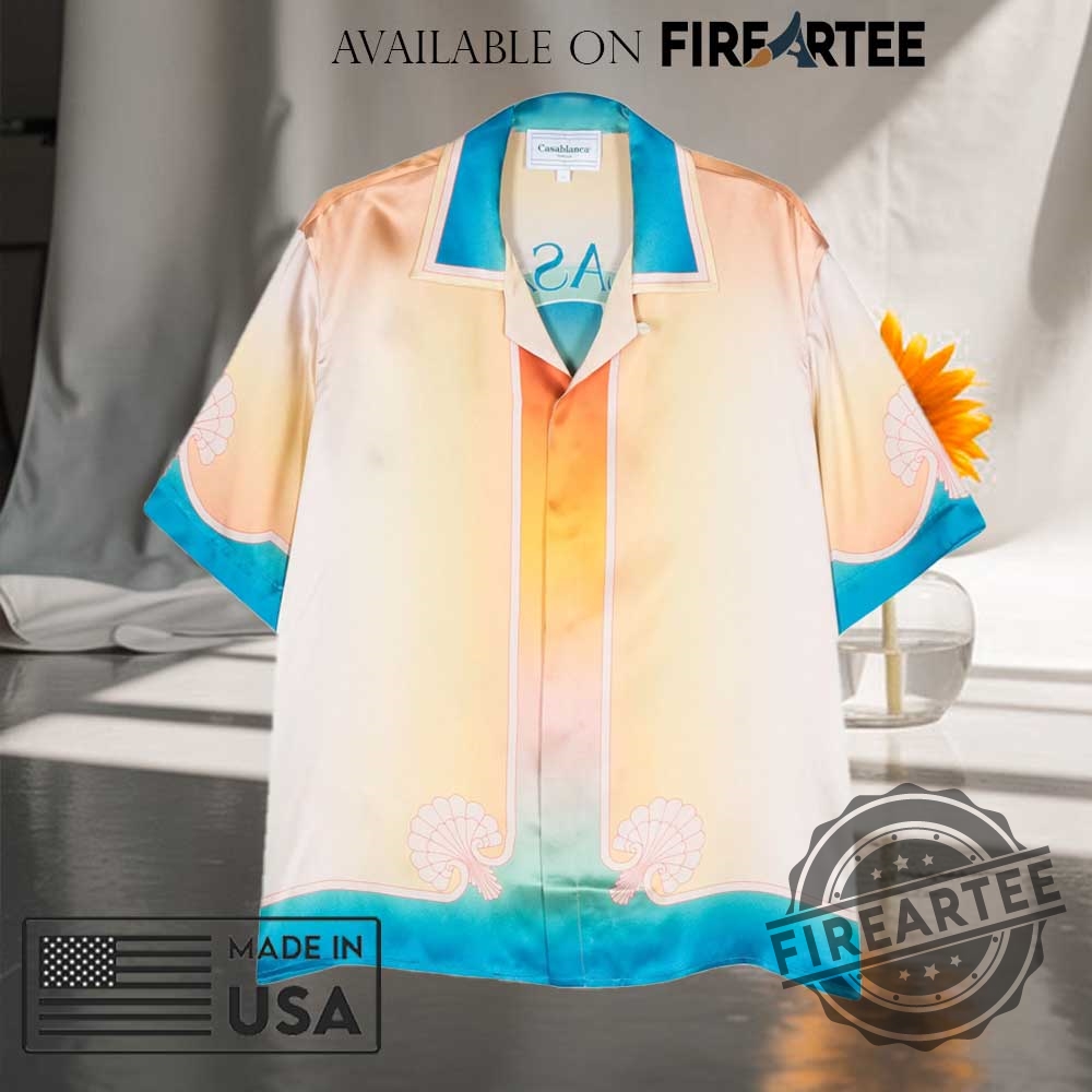 Casablanca Larch Colore Silk Hawaiian Shirt 5 Casablanca Larch Colore Silk Hawaiian Shirt fireartee 3