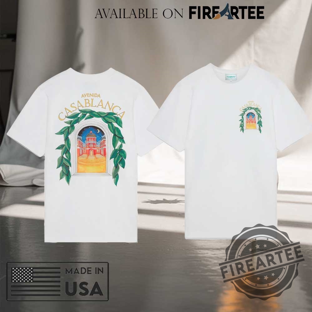"Top Trendy Hoodies and Shirts: Stand Out with Unique Styles" 7 Double Sided Casablanca Avenida Tshirt
