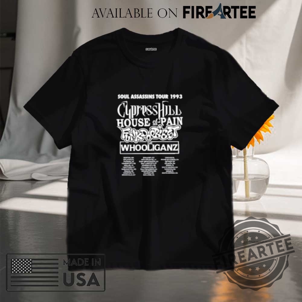 "Celebrate July 4th with Stunning Lana, WWE, and Taylor Shirts" 9 Soul Assassins Tour 1993 Dates Tshirts
