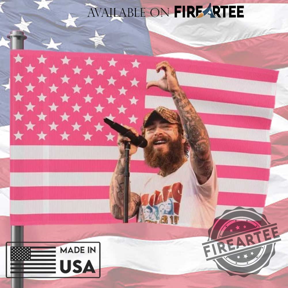 Post Malone Pink Us Flag 5 Post Malone Pink US Flag