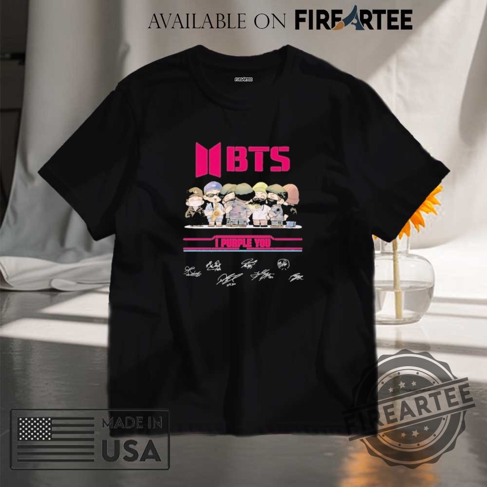 "Top Pop Culture Hawaiian Shirts and Exclusive Wu-Tang Tour Tees" 11 Bts I Purple You Signature Tshirt