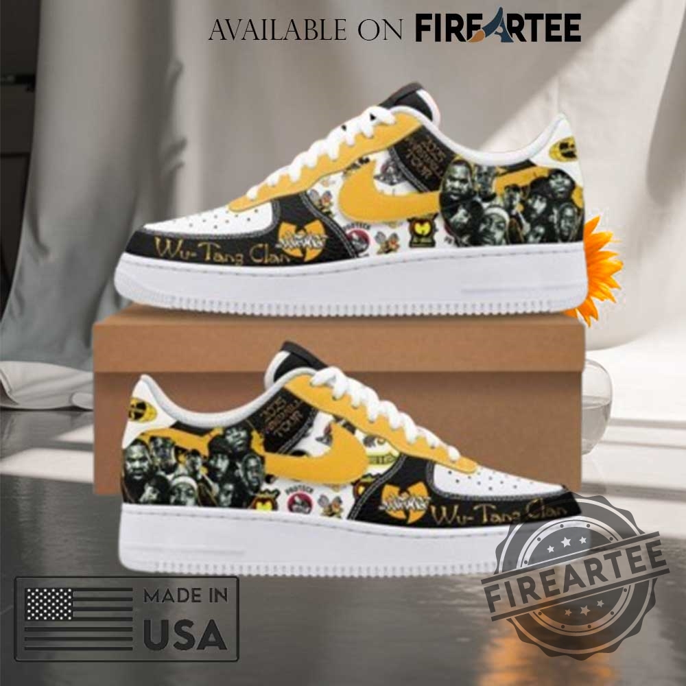 "Top Pop Culture Hawaiian Shirts and Exclusive Wu-Tang Tour Tees" 16 Wutang Clan Hip Hop Rappers Sneakers Air Force 1 Shoes