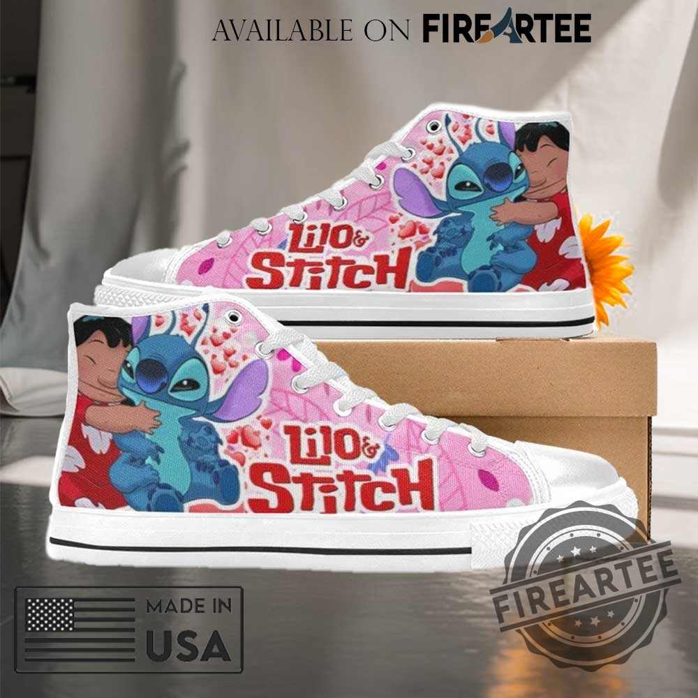 "Top Pop Culture Hawaiian Shirts and Exclusive Wu-Tang Tour Tees" 18 Lilo Stitch Inspired High Top Canvas Shoes White Sole