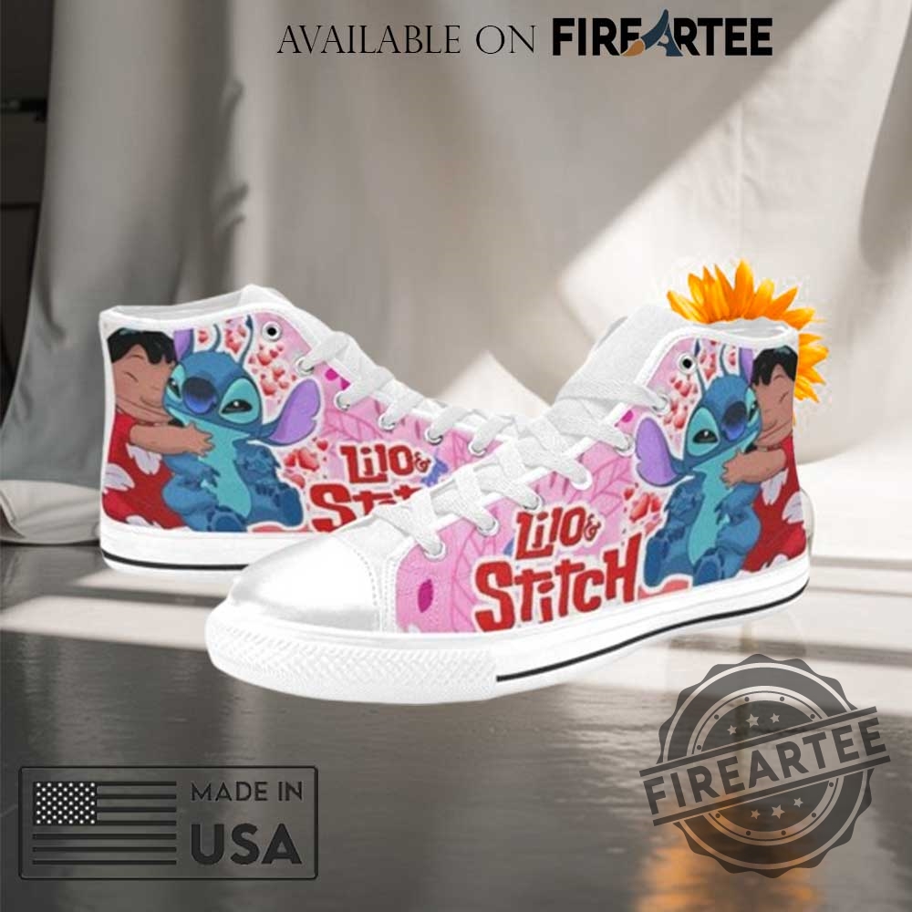 Lilo Stitch Inspired High Top Canvas Shoes White Sole 4 Lilo & Stitch Inspired High Top Canvas Shoes White Sole