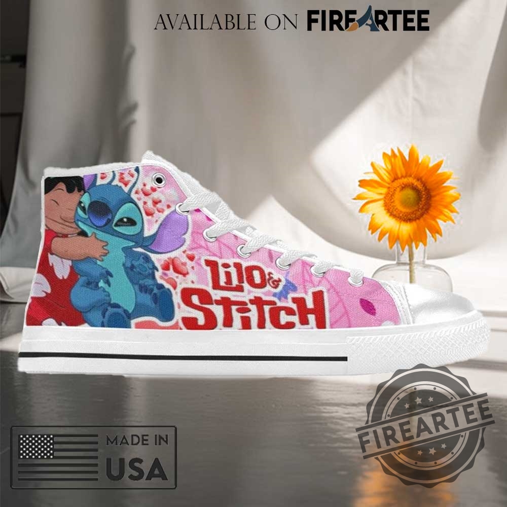 Lilo Stitch Inspired High Top Canvas Shoes White Sole 5 Lilo & Stitch Inspired High Top Canvas Shoes White Sole