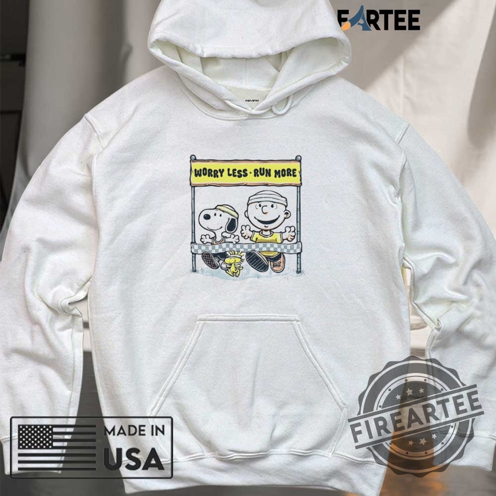 Peanuts Worry Less Run More Shirt 6 Peanuts worry less run more shirt
