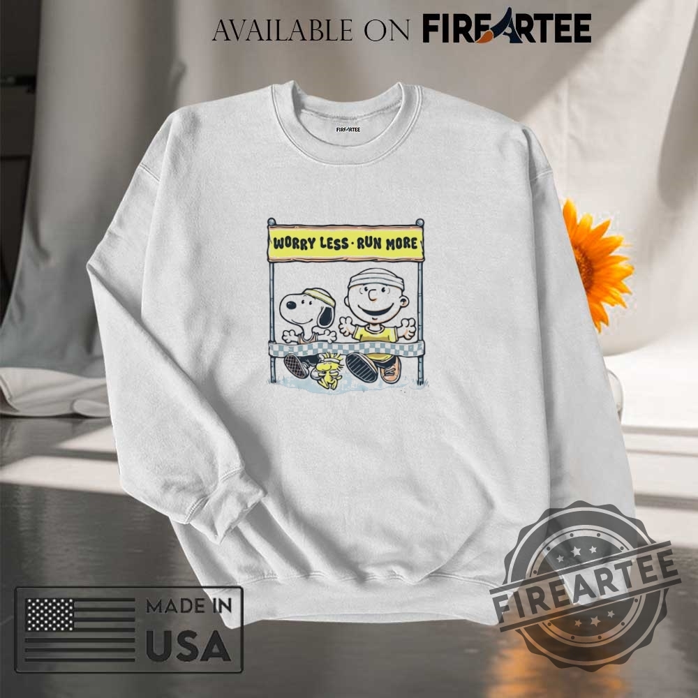 Peanuts Worry Less Run More Shirt 7 Peanuts worry less run more shirt