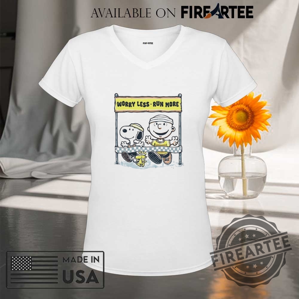 Peanuts Worry Less Run More Shirt 9 Peanuts worry less run more shirt