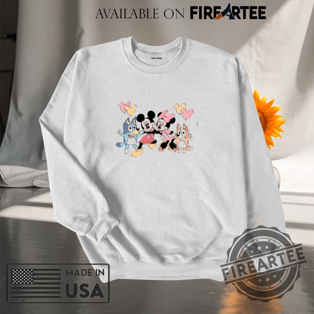 Bluey Minnie Mickey Summer Tshirt 7 Bluey Minnie Mickey Summer T-Shirt