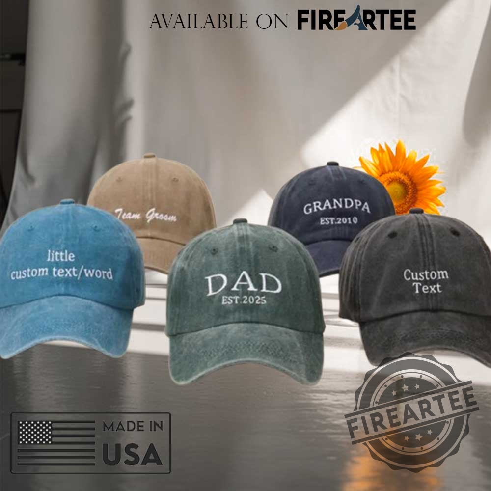 "Discover Unique Hats and Shirts: No Kings and Awesome Daughters" 12 Personalized Dad Embroidered Hat Vintage Baseball Cap For Dad