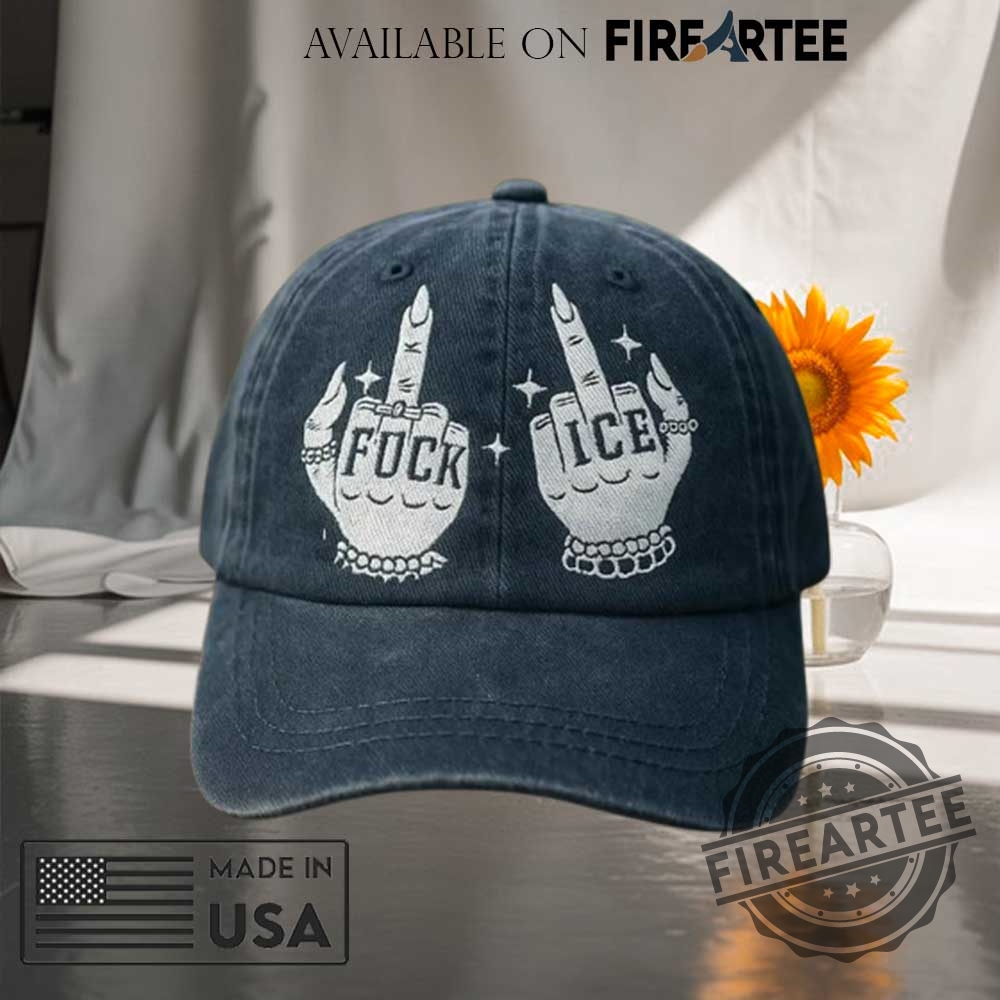 "Expressive Apparel: Shirts and Hats That Make Bold Statements" 4 Fuck Ice Middle Fingers Embroidered Hat