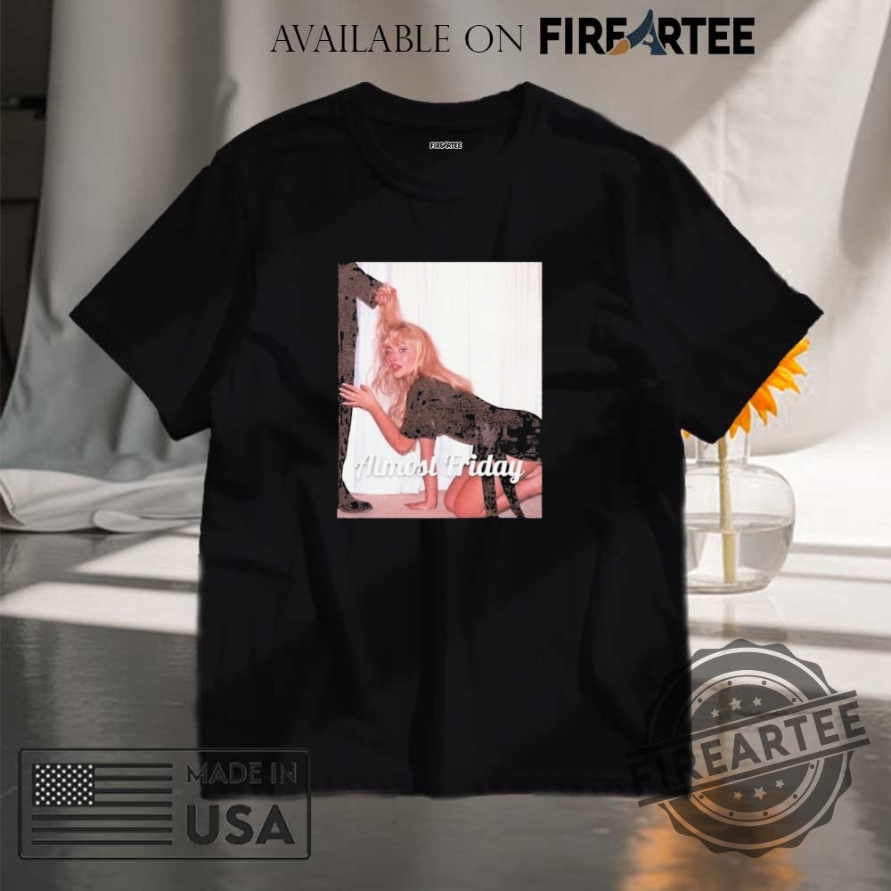 "Top 5 Trendy Sabrina Carpenter and BTS Flag Shirts for 2023" 4 Almost Friday Sabrina Carpenter Mans Best Friend Album Tshirts