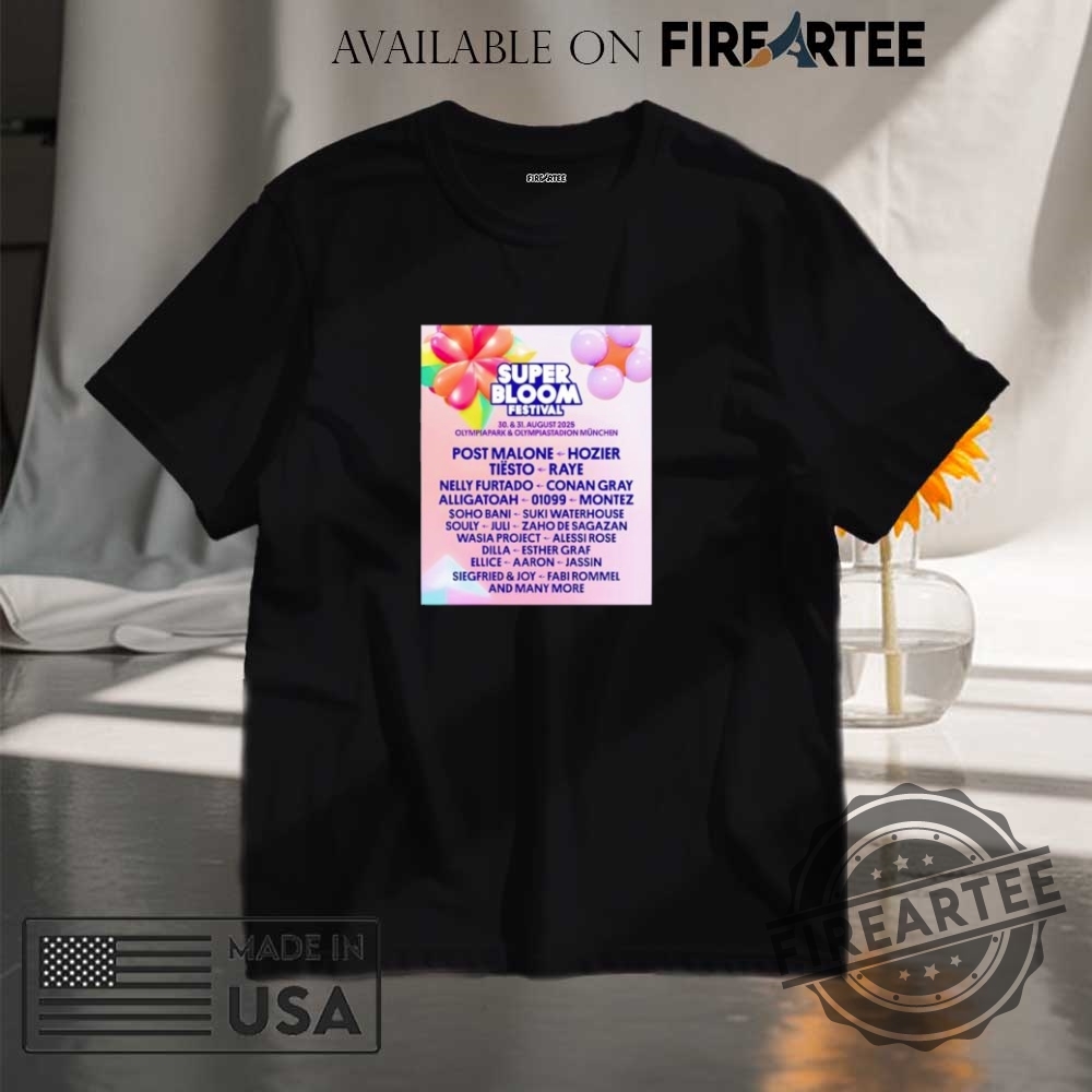 "Top 5 Trendy Sabrina Carpenter and BTS Flag Shirts for 2023" 8 Superbloom Festival 2025 Poster Shirt