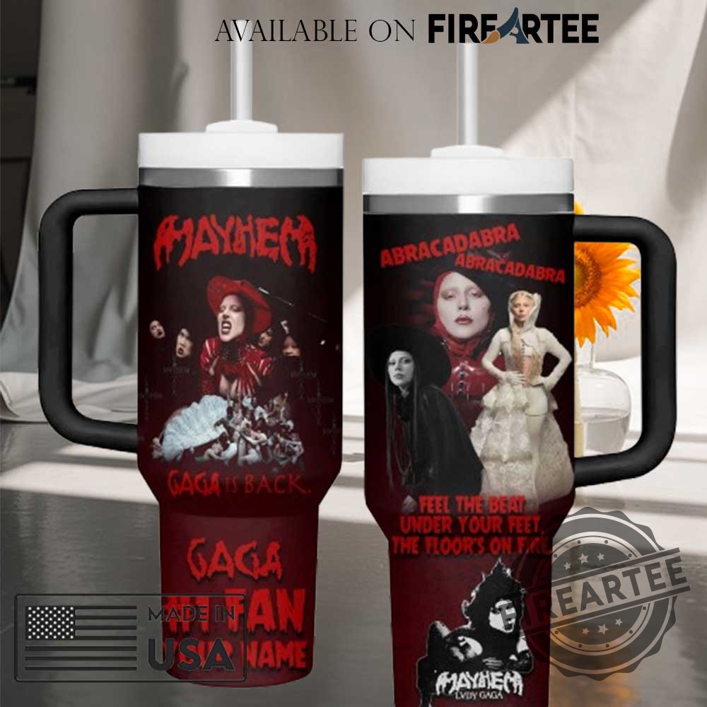 Lady Gaga Mayhem Tumbler Custom Fan Edition Travel Cup With Handle 4 Lady Gaga Mayhem Tumbler – Custom Fan Edition Travel Cup with Handle