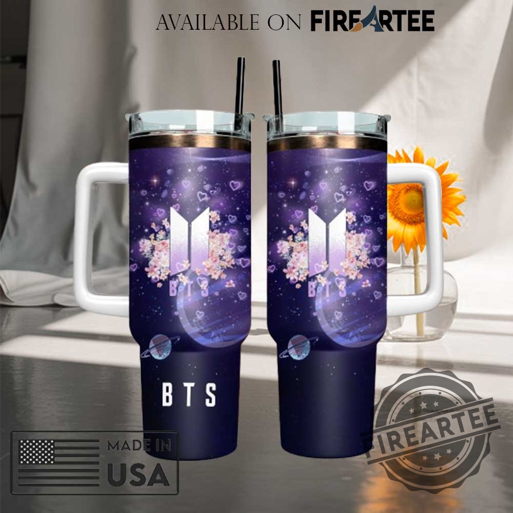 Bts Purple Galaxy Tumbler Kpop Fan Cup With Handle 4 BTS Purple Galaxy Tumbler – Kpop Fan Cup with Handle