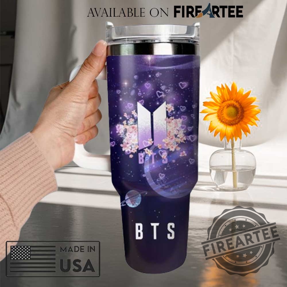 Bts Purple Galaxy Tumbler Kpop Fan Cup With Handle 5 BTS Purple Galaxy Tumbler – Kpop Fan Cup with Handle