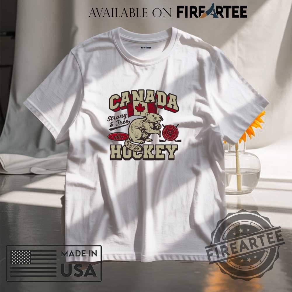 Canada Hockey Strong And Free Squirrel Shirt