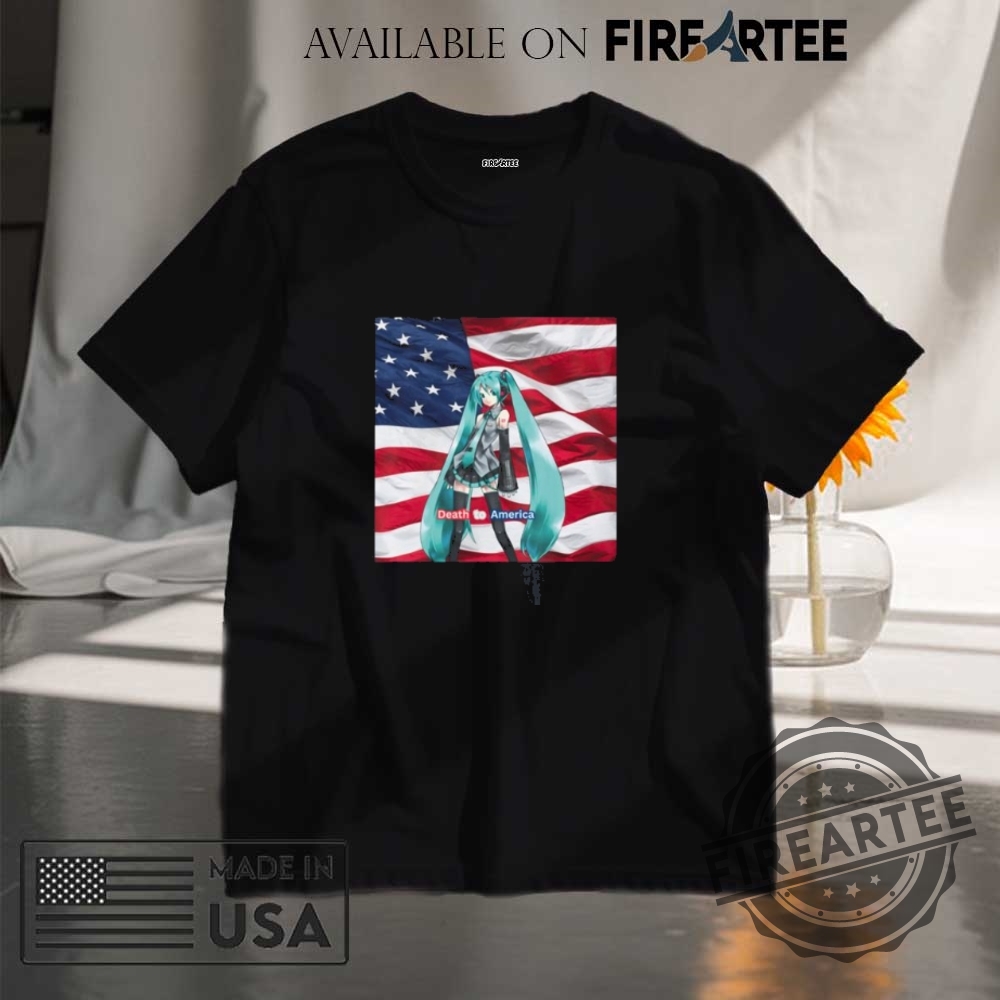 Death To America Hatsune Miku Anime Vocaloid Tshirt