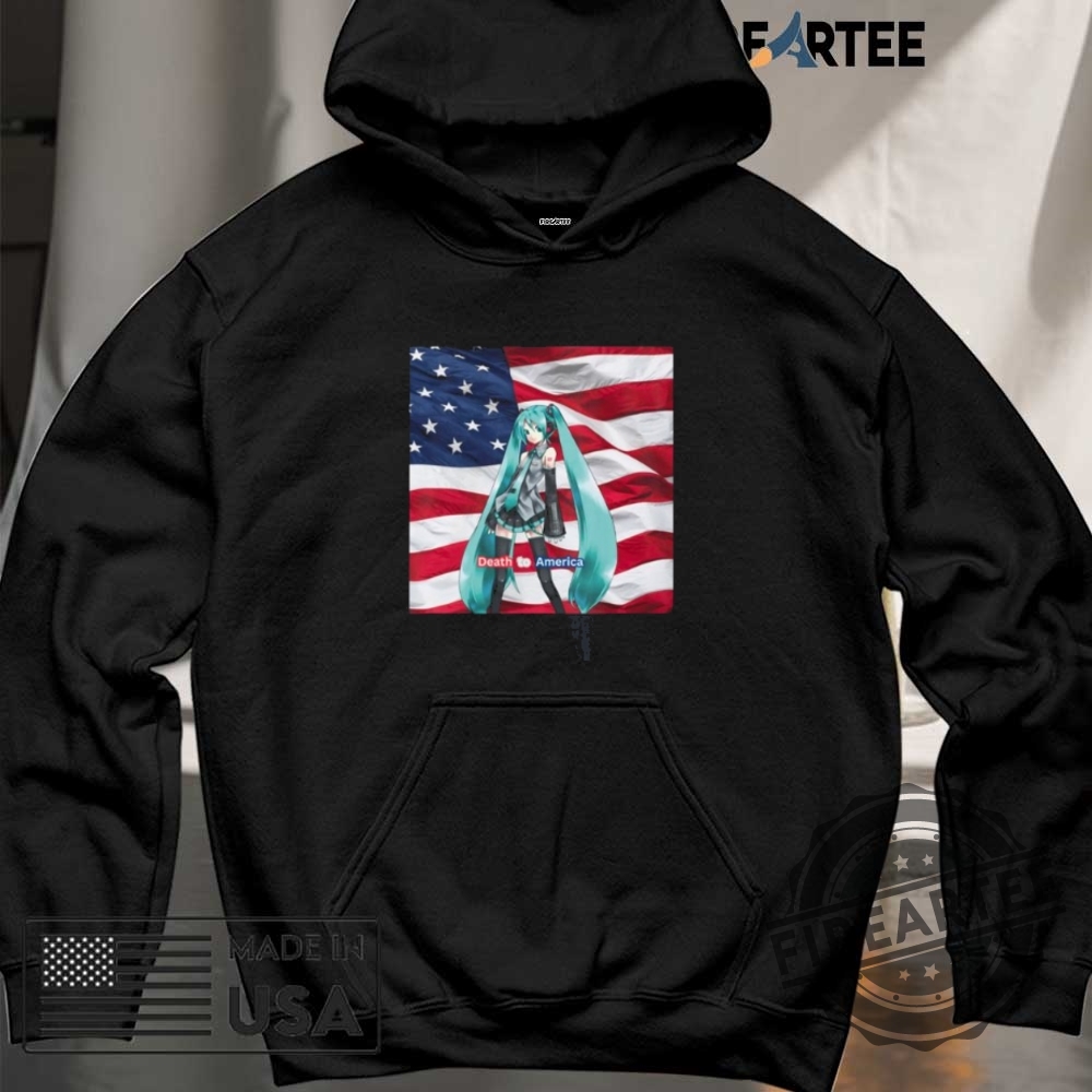 Death To America Hatsune Miku Anime Vocaloid Tshirt 6 Death To America Hatsune Miku Anime Vocaloid T-Shirt