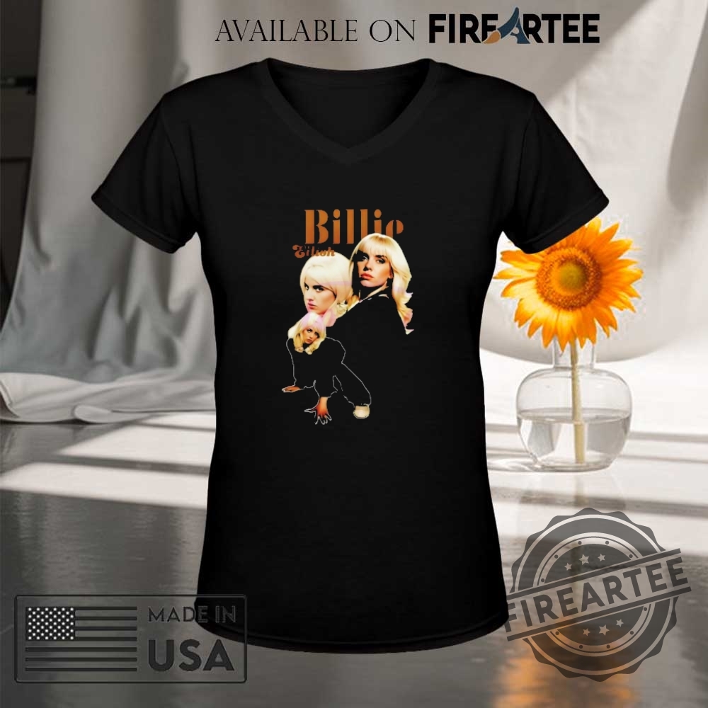 Billie Eilish Blonde Era Trio Portrait Shirt 9 Billie Eilish Blonde Era Trio portrait shirt
