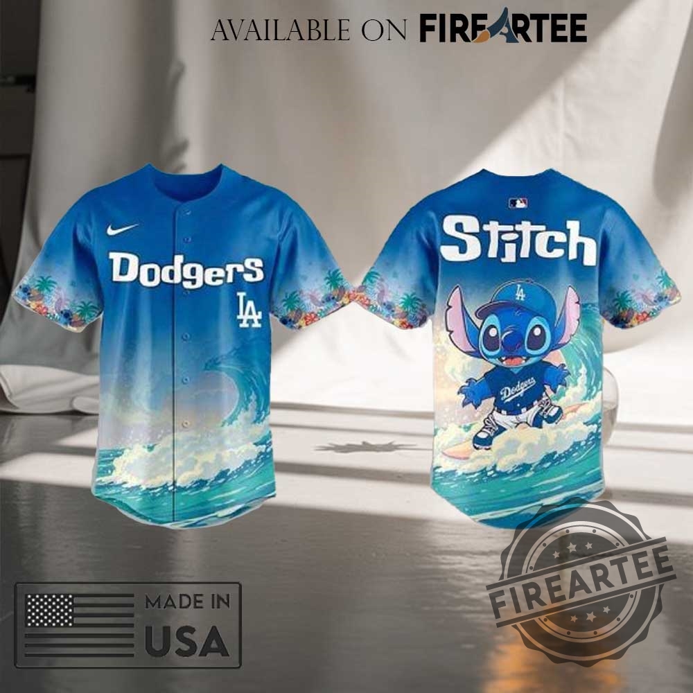 Los Angeles Dodgers X Stitch Aloha Baseball Jersey 2025 3 Los Angeles Dodgers x Stitch Aloha Baseball Jersey 2025