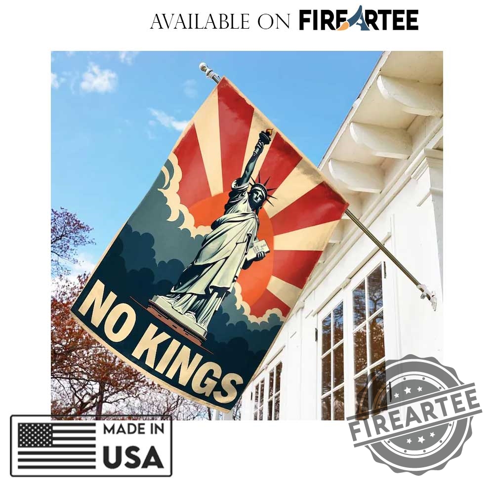 "Top 5 Anti-Trump Garden Flags and Shirts for Protesters" 2 No Kings In America Garden Flag