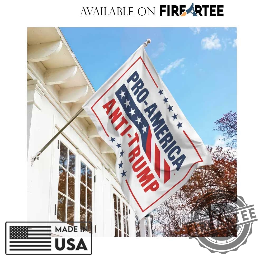 "Top 5 Anti-Trump Garden Flags and Shirts for Protesters" 18 Pro American Anti Trump White Flag