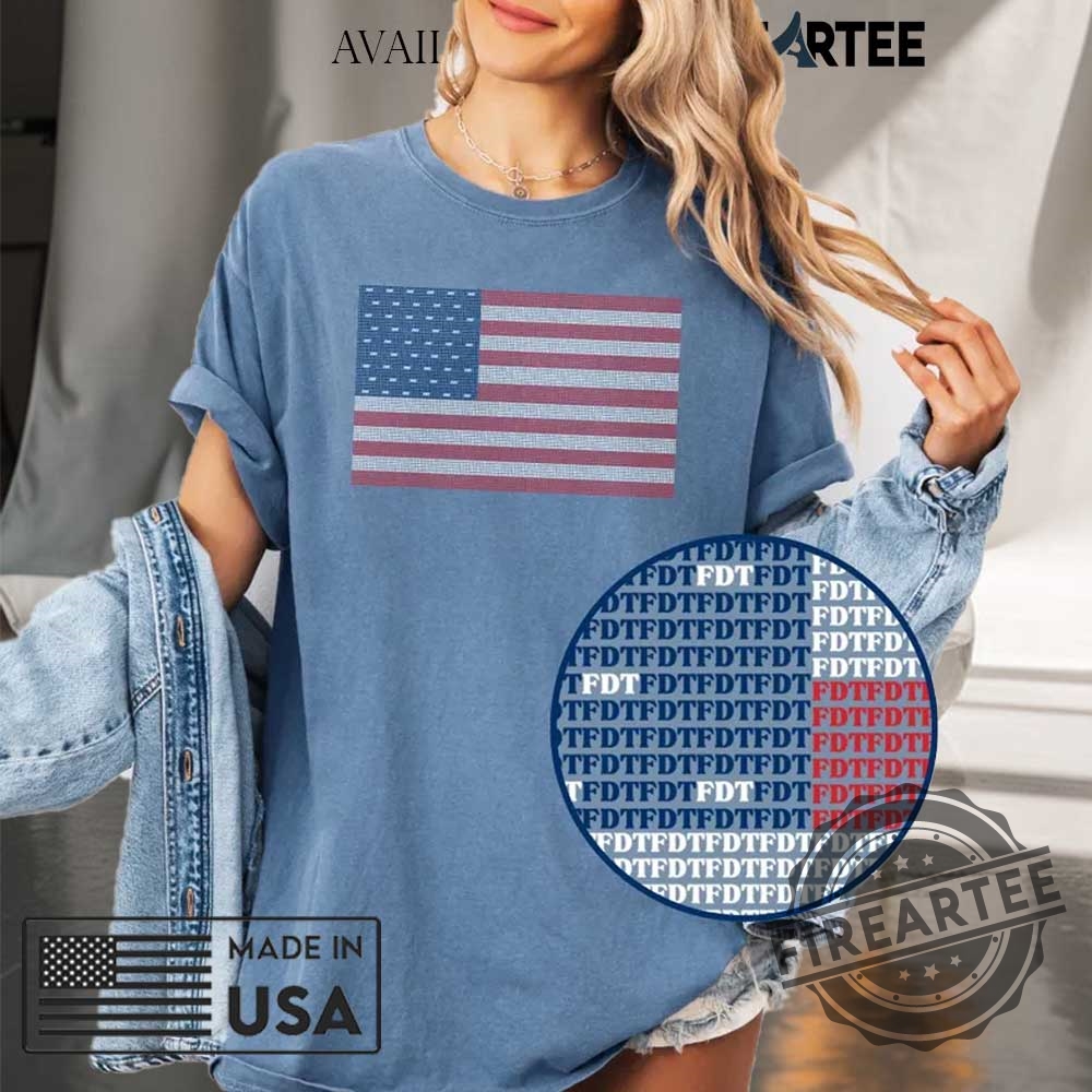 Comfort Colors Subtle Fdt American Flag Shirt 3 Comfort Colors Subtle FDT American Flag Shirt