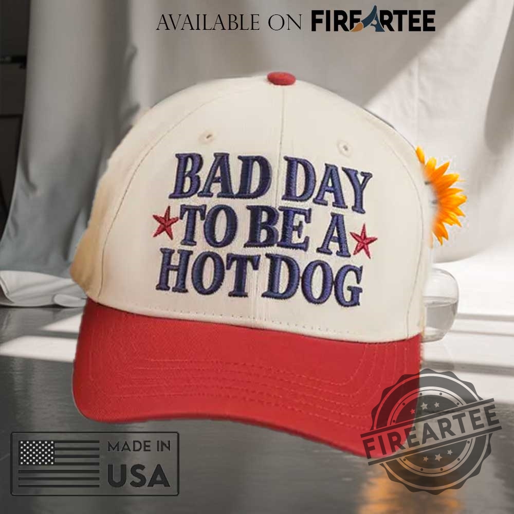 "Top 2025 Juneteenth Apparel: Unique Hats and Shirts Collection" 14 Bad Day To Be A Hot Dog Embroidered Trucker Hat