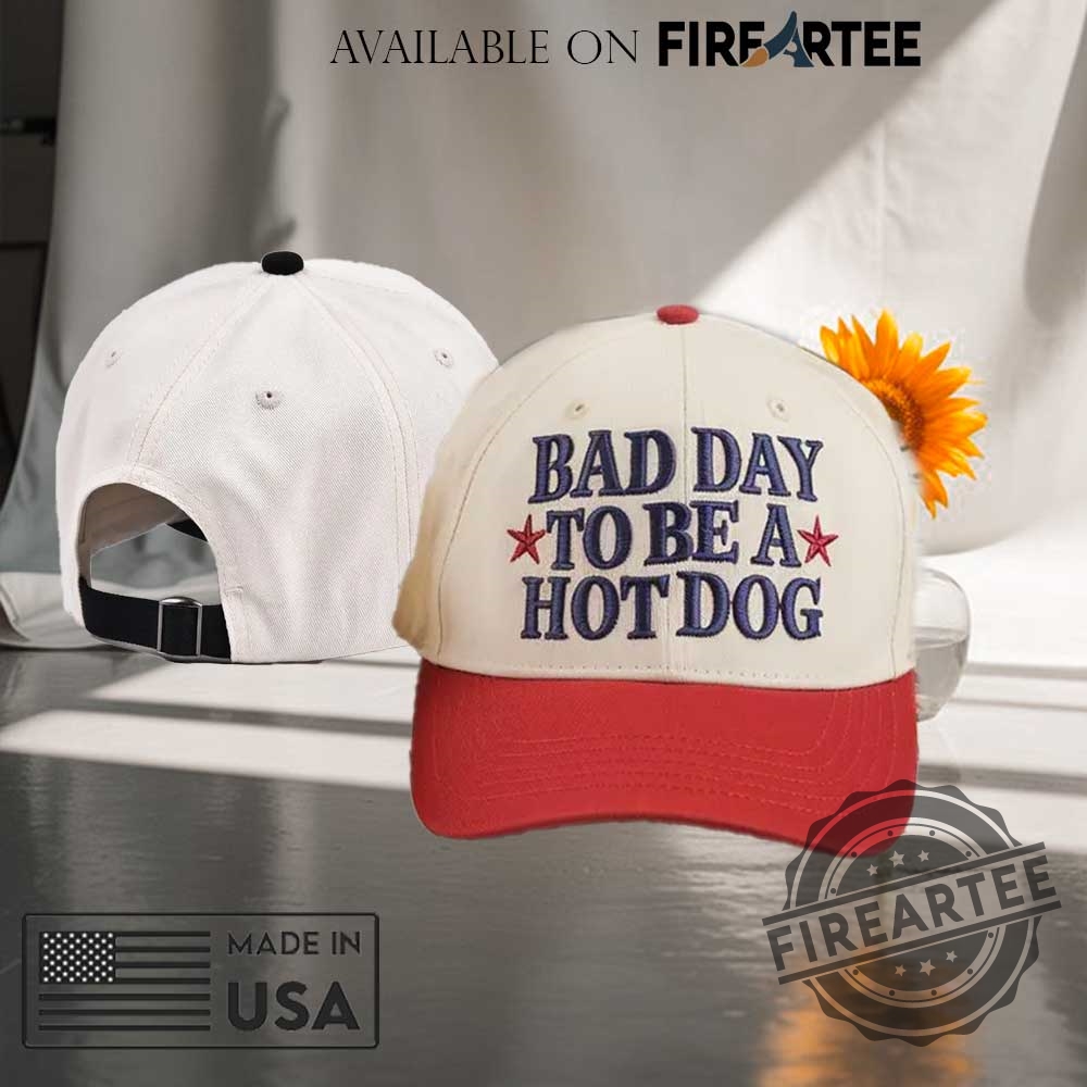 Bad Day To Be A Hot Dog Embroidered Trucker Hat 3 Bad Day To Be a Hot Dog Embroidered Trucker Hat