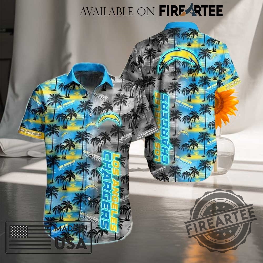Nfl Los Angeles Chargers All Over Print Hawaiian Shirt 3 NFL Los Angeles Chargers All Over Print Hawaiian Shirt