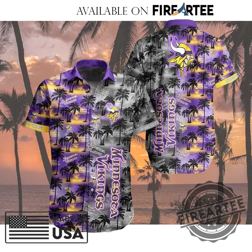 "Top 5 NFL Team Hawaiian Shirts for Football Fashion Fans" 3 Nfl Minnesota Vikings All Over Print Hawaiian Shirt