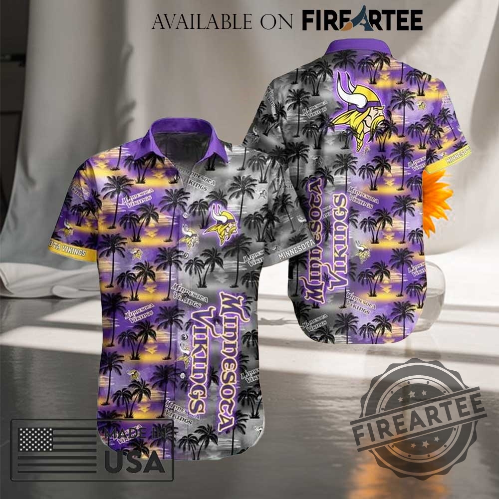 Nfl Minnesota Vikings All Over Print Hawaiian Shirt 3 NFL Minnesota Vikings All Over Print Hawaiian Shirt