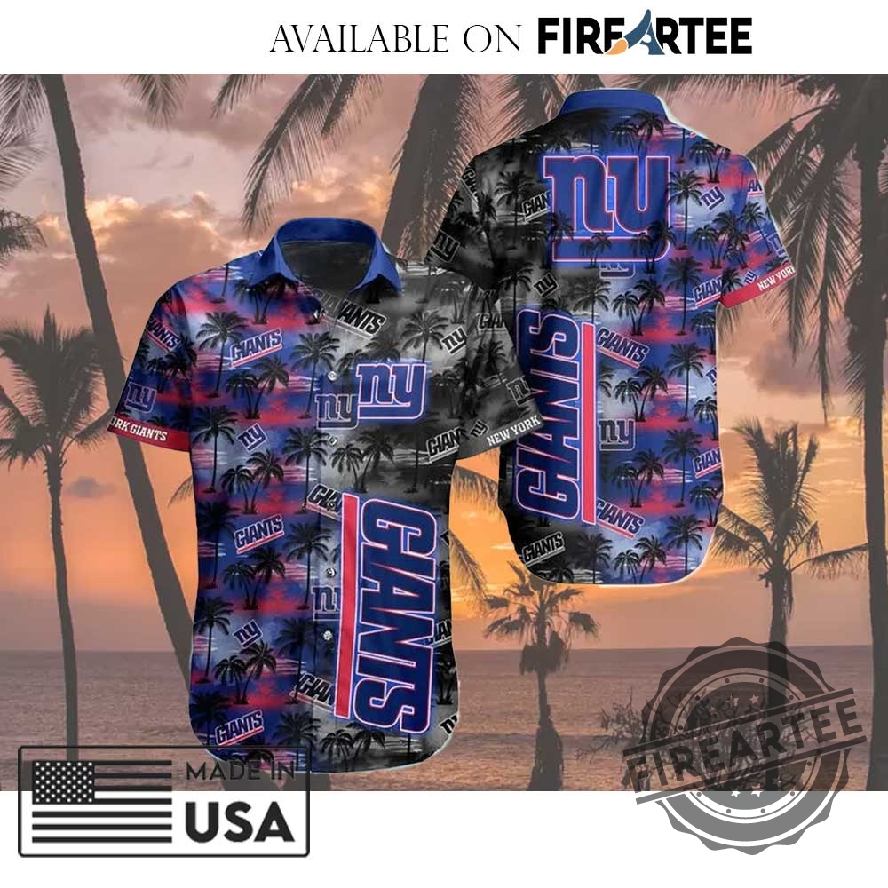 "Top 5 NFL Team Hawaiian Shirts for Football Fashion Fans" 5 Nfl New York Giants All Over Print Hawaiian Shirt