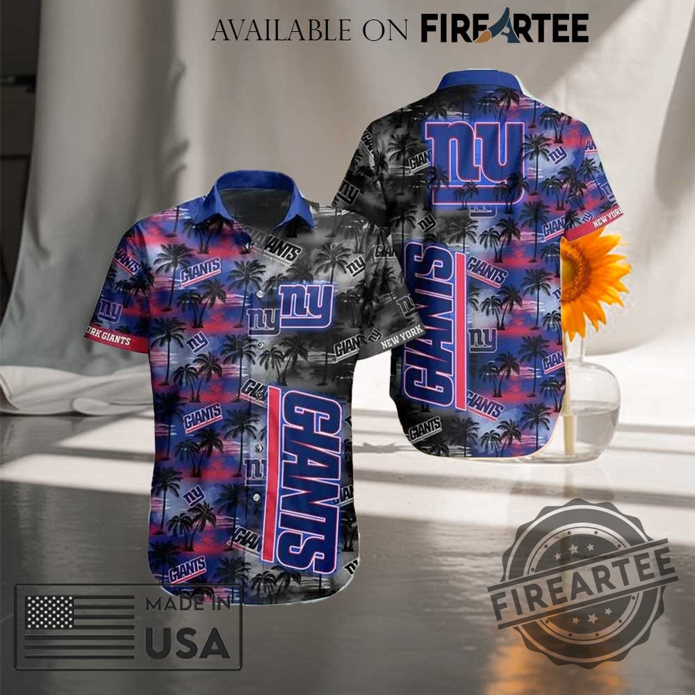 Nfl New York Giants All Over Print Hawaiian Shirt 3 NFL New York Giants All Over Print Hawaiian Shirt