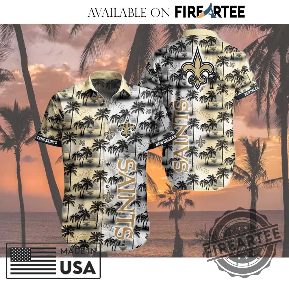 "Top 5 NFL Team Hawaiian Shirts for Football Fashion Fans" 7 Nfl New Orleans Saints All Over Print Hawaiian Shirt