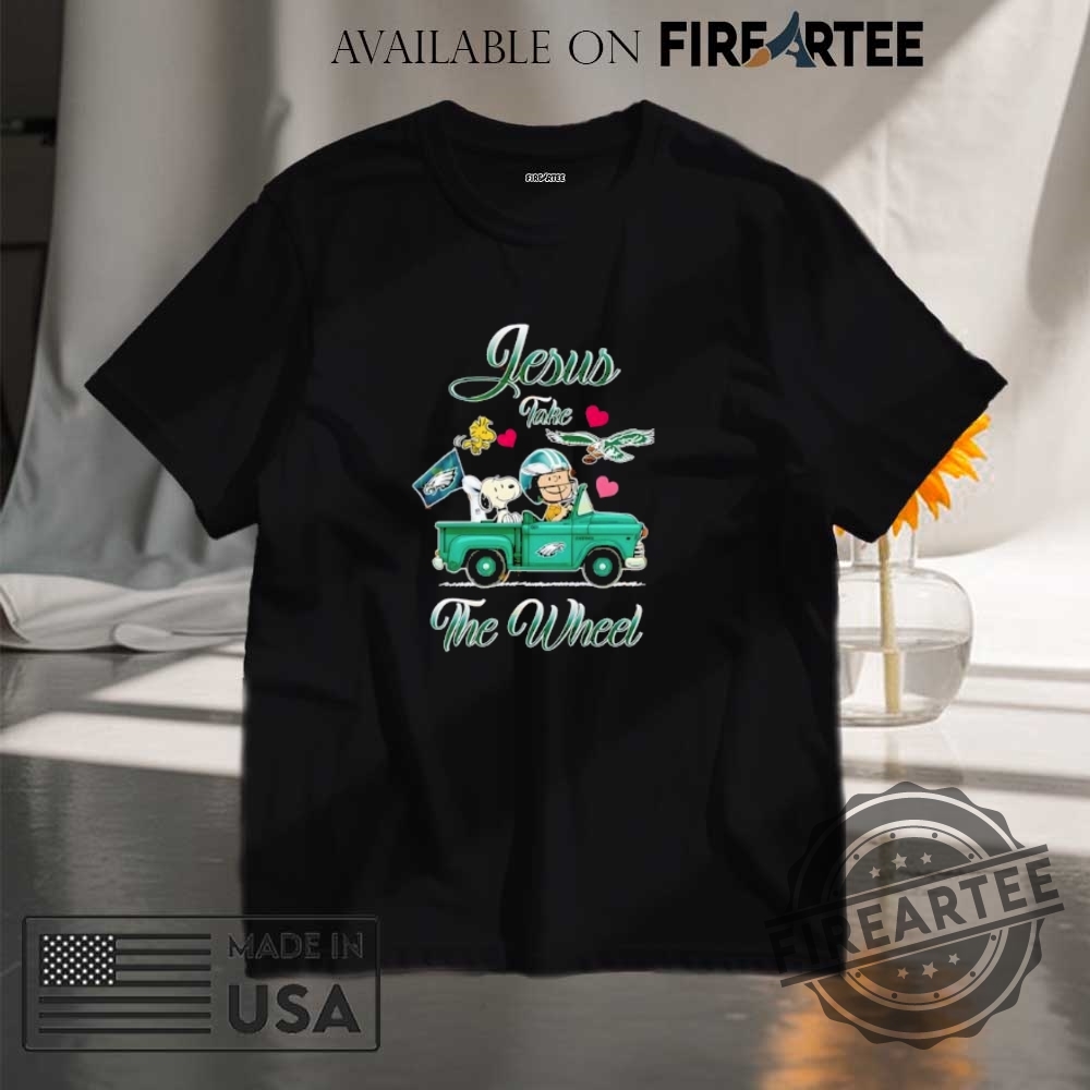 "Top 5 NFL Team Hawaiian Shirts for Football Fashion Fans" 8 Jesus Take The Wheel Philadelphia Eagles Snoopy And Friends Shirt