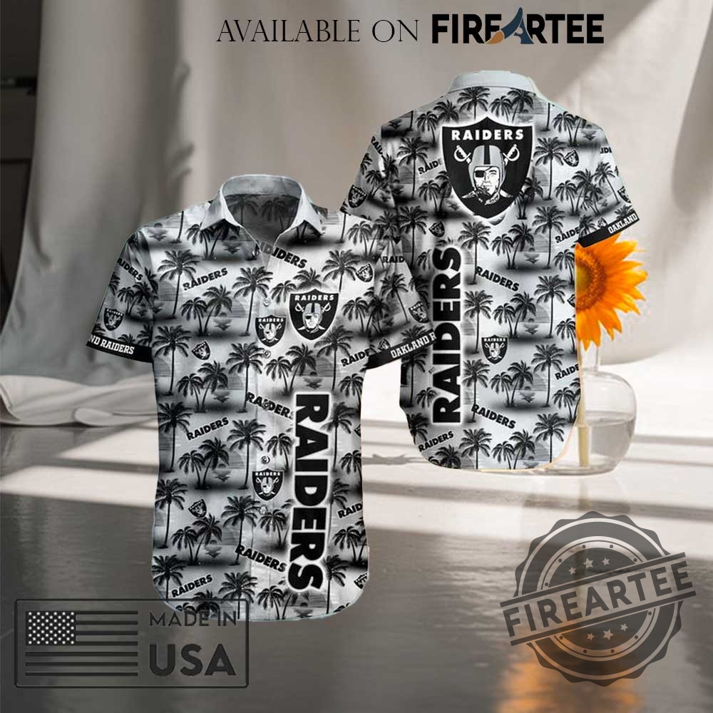 Nfl Oakland Raiders All Over Print Hawaiian Shirt 3 NFL Oakland Raiders All Over Print Hawaiian Shirt