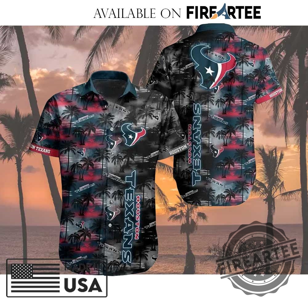 "Top 5 NFL Team Hawaiian Shirts for Football Fashion Fans" 13 Nfl Houston Texans All Over Print Hawaiian Shirt