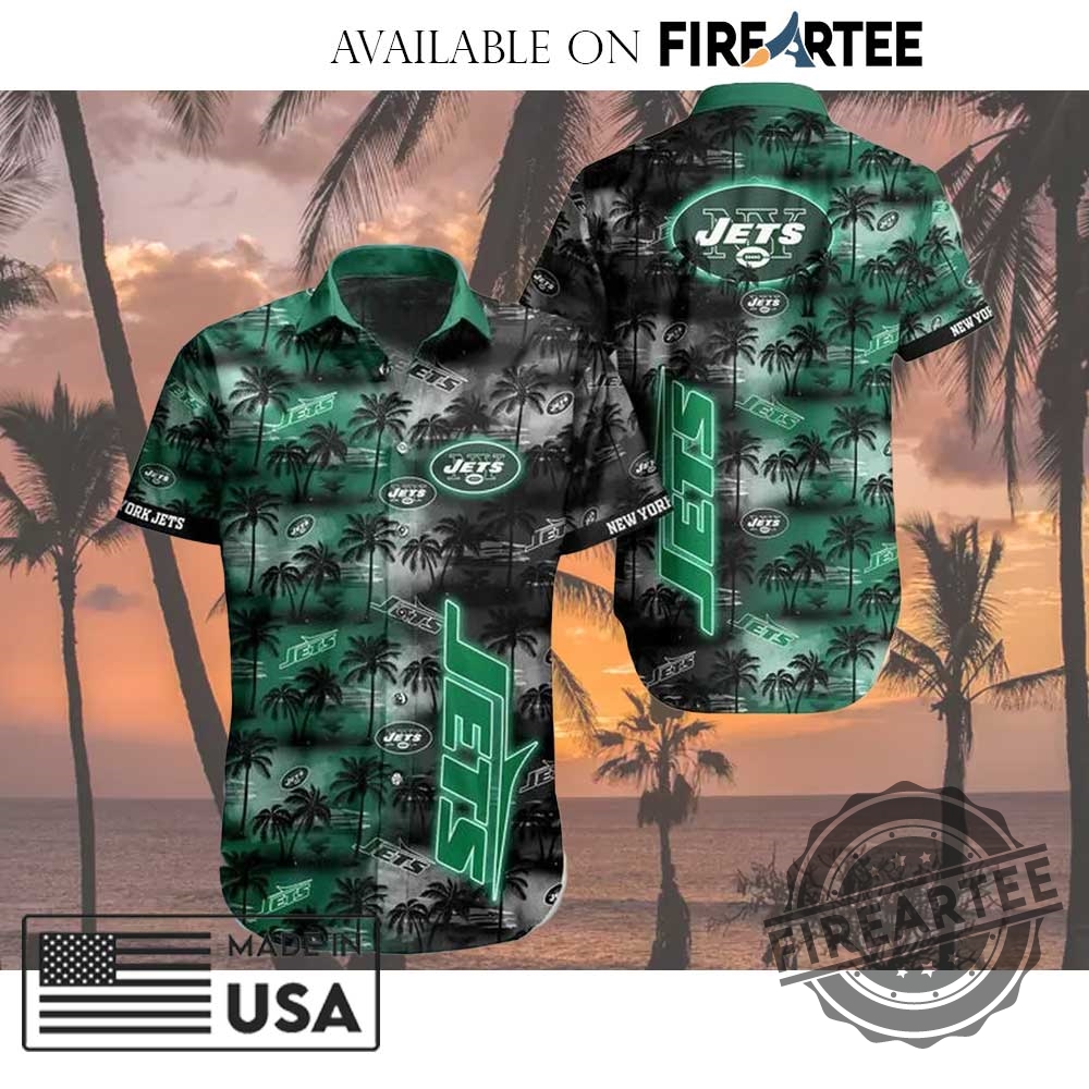 "Top 5 NFL Team Hawaiian Shirts for Football Fashion Fans" 14 Nfl New York Jets All Over Print Hawaiian Shirt